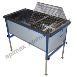 Bac APIMAX® en acier inoxydable INOX avec support de cadre double face et tamis.